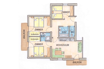 Ferienwohnung "Edelweiss" für 6 bis 8 Personen